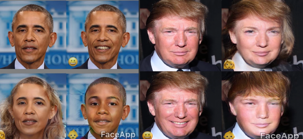 Faceapp trump vs Obama